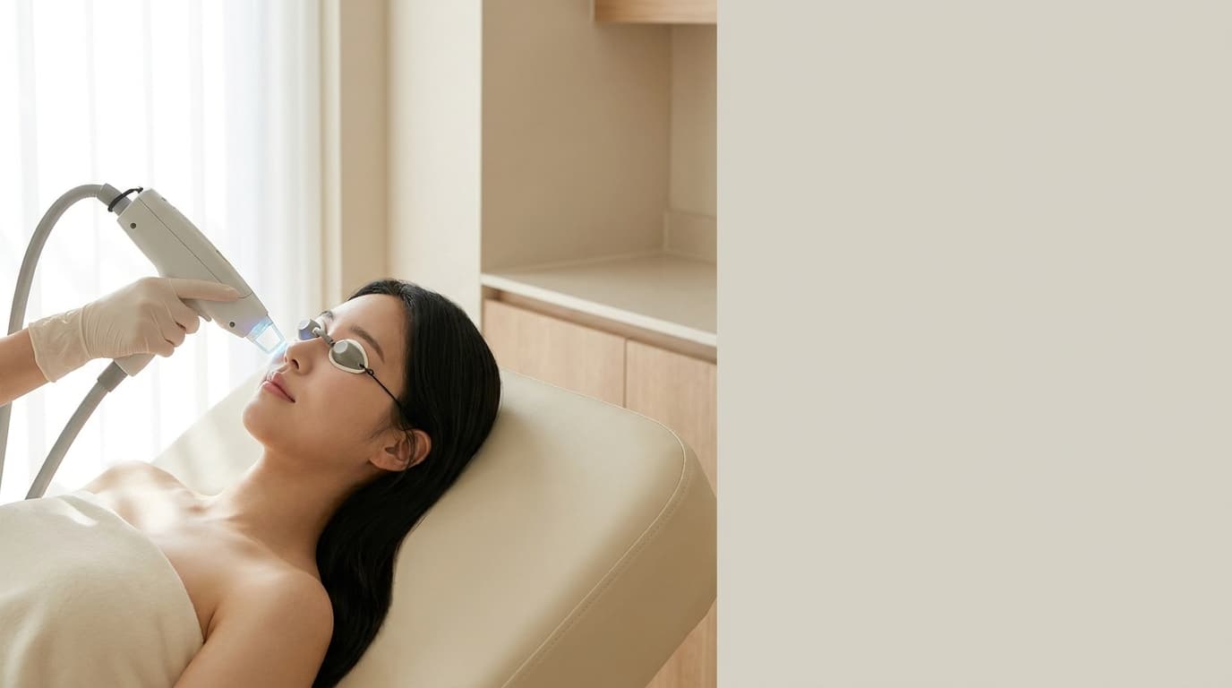 Delphic Clinic 使用的 Potenza Pore & Scar 黃金微針儀器，位於韓國首爾江南