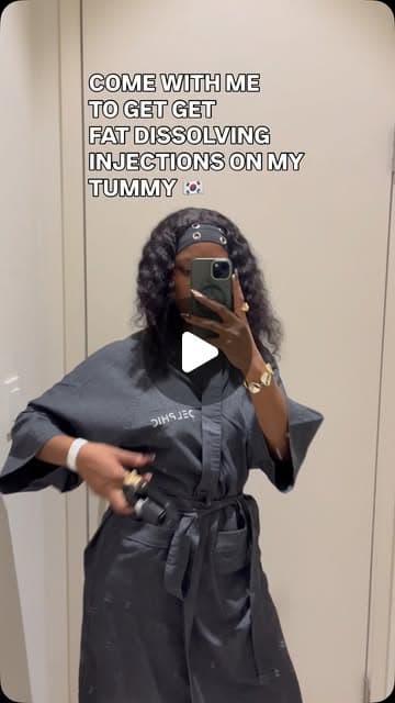 Bongi (@evidence06th) getting a tummy fat-dissolving injection at Delphic Clinic, Gangnam, Seoul — Instagram reel