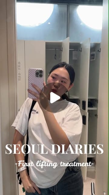 Haliun (@h.lynn.n) trying a skin-lifting device for the first time at Delphic Clinic in Gangnam, Seoul — Instagram reel