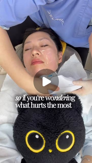 Vivian (@wisteria_voyage) during her first lifting visit at Delphic Clinic in Gangnam, Seoul — Instagram reel about pain tolerance