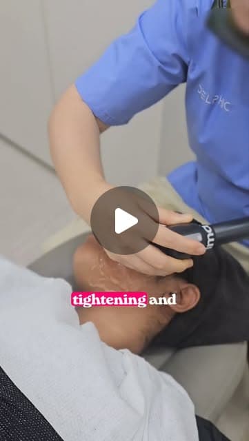 Adhithya (@curvy_.rider) filming ONDA, Titanium lifting and a facial fat-dissolving injection at Delphic Clinic, Gangnam, Seoul — Instagram reel