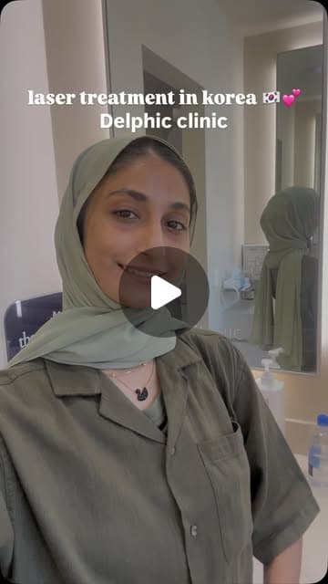 Urooj (@sugarrhavenn) during a pico laser toning session for skin tone at Delphic Clinic in Gangnam, Seoul — Instagram reel