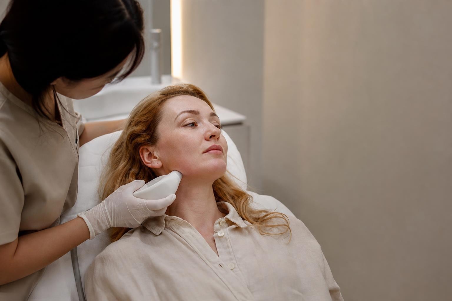 A lifting treatment consultation at Delphic Clinic in Gangnam, Seoul