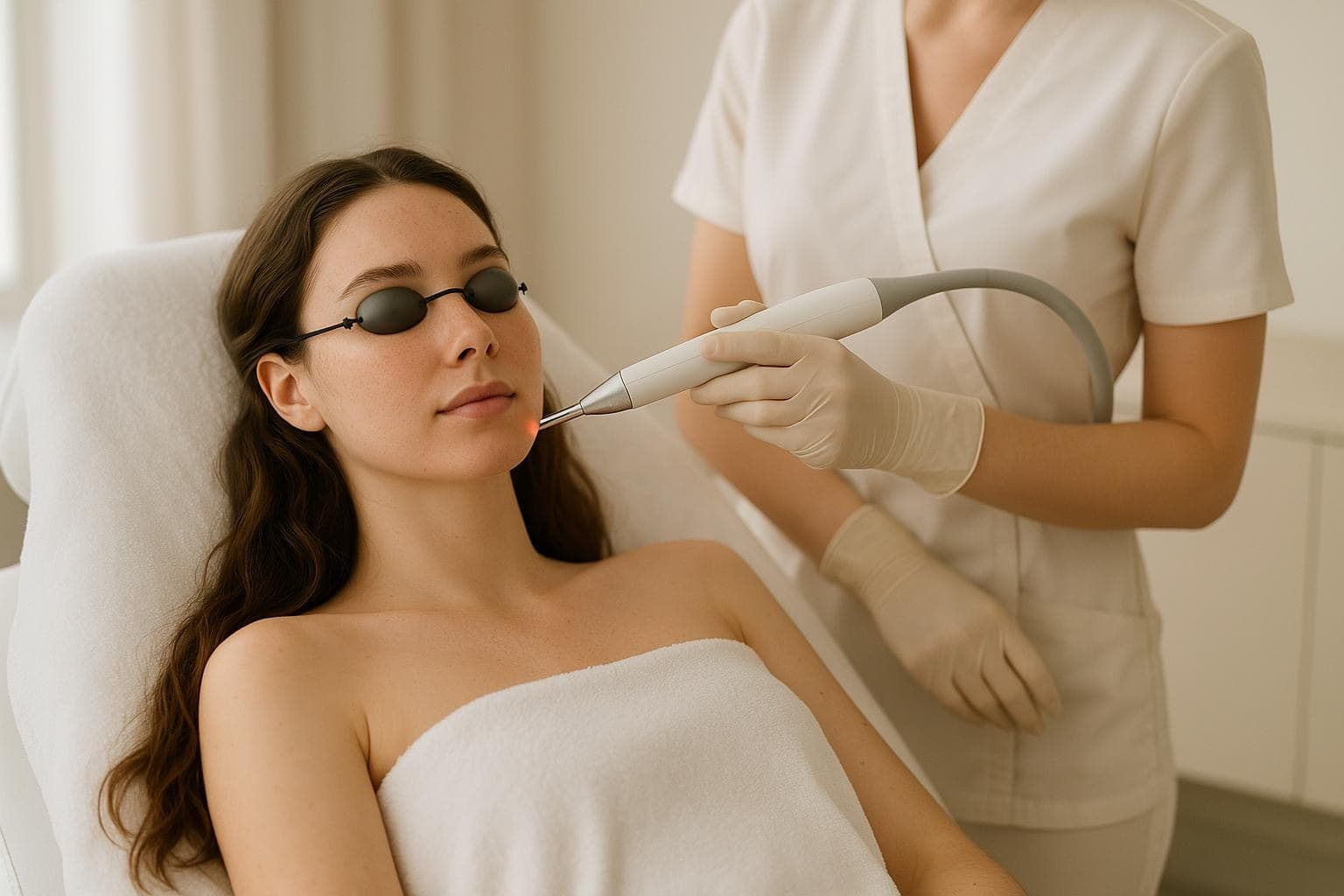 The laser mole removal setup used at Delphic Clinic, Gangnam Seoul