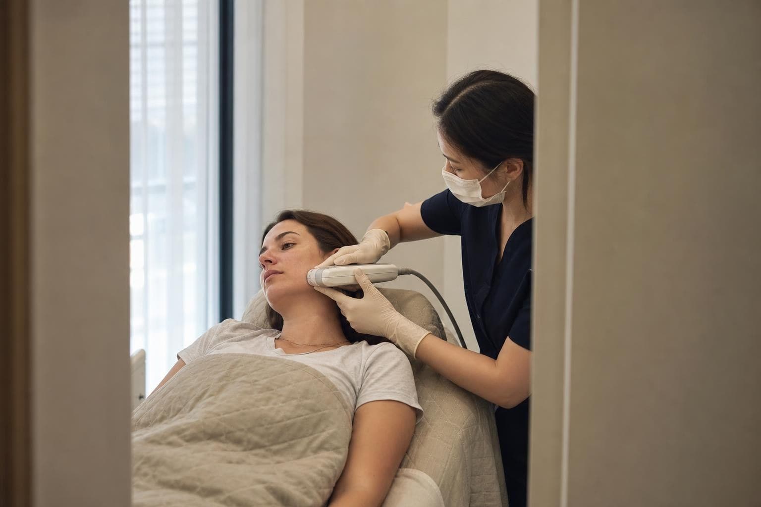 A titanium lifting consultation at Delphic Clinic in Gangnam, Seoul